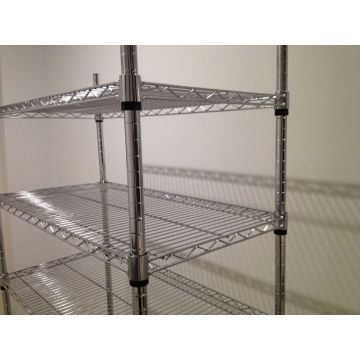 Adjustable Chrome Metal Beautiful Supermarket Shelf for Product Display